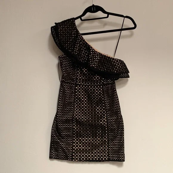 J. Crew dress lasercut one shoulder eyelet sheath dress 2p - Picture 1 of 6